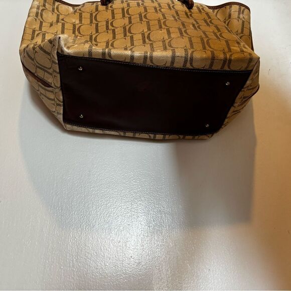 Carolina herra logo handbag ch purse medium tote big signature shoulder bag - Picture 7 of 10